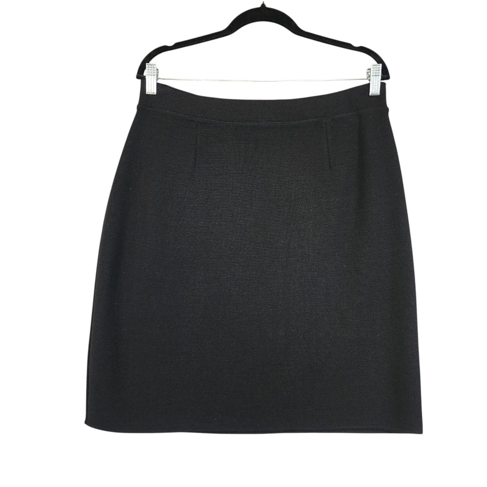 The Territory Ahead Womens Vintage Wool Knit Mini A-Line Skirt Size Large Black